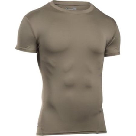 INNER ARMOUR Under Armour 1216007499XL Tactical Compression Heatgear Tee; Federal Tan - Extra Large 1216007499XL